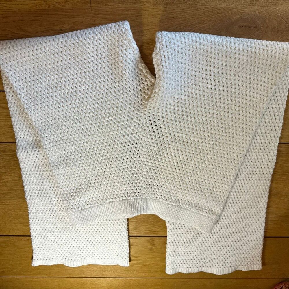 NWT House of Harlow 1960 cream sequin knit pants small - Picture 2 of 9